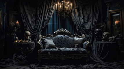 Skulls in a Haunted Boudoir