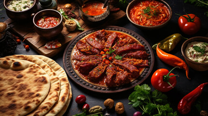 Traditional Turkish cuisine.