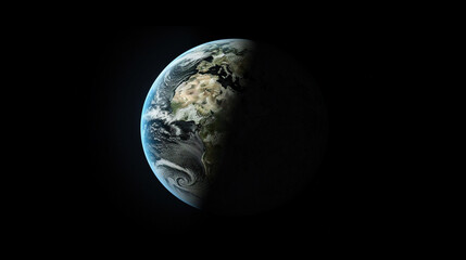 photo of earth from space Generative AI