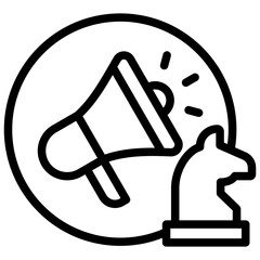 Marketing Strategy Outline Icon