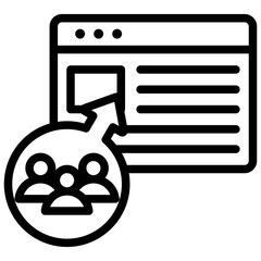 Web Visitors Outline Icon