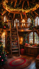 Obraz premium House with Christmas decorations