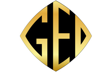 Obraz premium GED,GE, ED, logos. Abstract initial monogram letter alphabet logo design