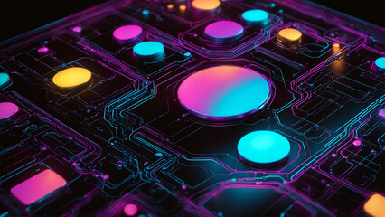 technology background with lights