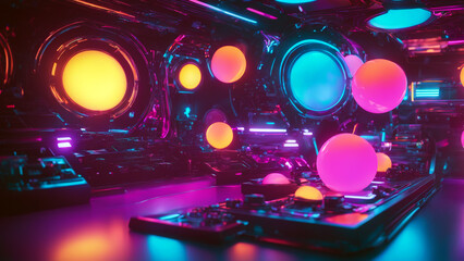 Fototapeta na wymiar disco club lights