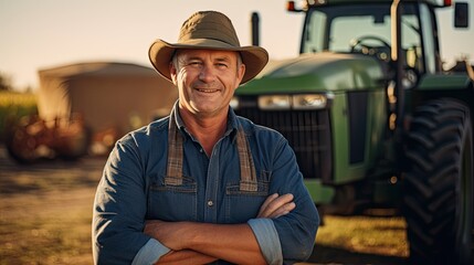 Male farmer smiling