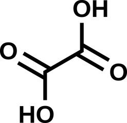 Oxalic acid structural formula, vector illustration  