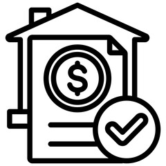 Loan Application Outline Icon