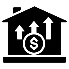 Capital Gain Glyph Icon