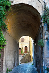 the historic center of Bracciano Rome Italy