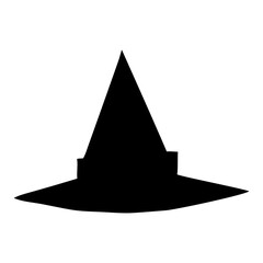 Fototapeta premium Witch hat icon vector. Halloween illustration sign. Witch symbol or logo.