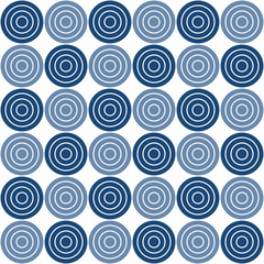 Navy blue circle pattern. Circle vector seamless pattern. Decorative element, wrapping paper, wall tiles, floor tiles, bathroom tiles.
