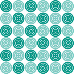 Green circle pattern. Circle vector seamless pattern. Decorative element, wrapping paper, wall tiles, floor tiles, bathroom tiles.