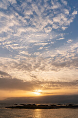 Sunset over the ocean at Rhosneigr, Isle of Anglesey