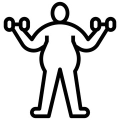 weightlifting filled outline icon,linear,outline,graphic,illustration