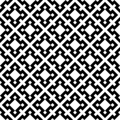 Geometric seamless pattern. Black and white print - 659382766