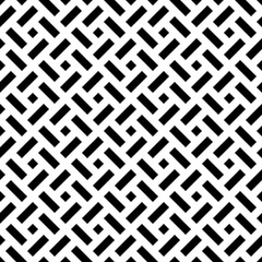 Geometric seamless pattern. Black and white print - 659382774