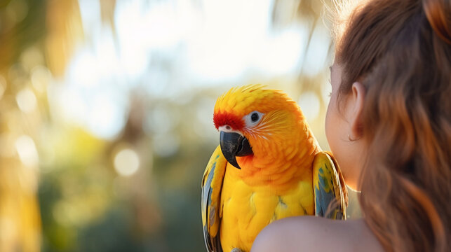 Parrot On Shoulder