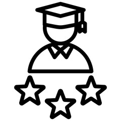 Bachelor Of Arts Outline Icon