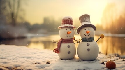 snowman in winter