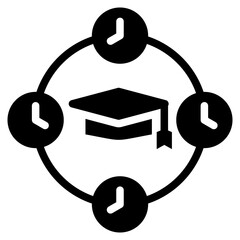 Full Time Glyph Icon © Uniconlabs