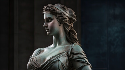 Antique statue of an ancient Greek goddess