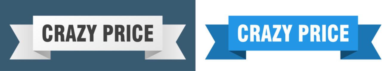 crazy price ribbon. crazy price isolated paper sign. banner