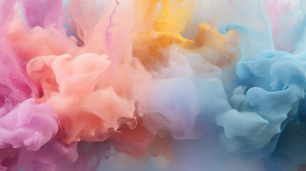 Colorful Background With Steam. Abstract Rainbow Foggy Wallpaper