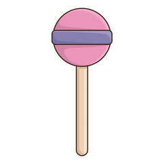 candy lollipop over white background colorful design vector illustration