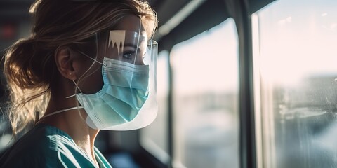 Masked doctor girl