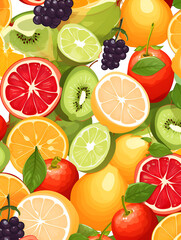 Illustration fruit wallpaper background 