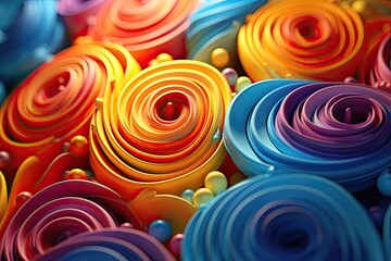 swirls of color and shapes abstract and colorful pattern Generative AI