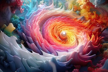 swirls of color and shapes abstract and colorful pattern Generative AI