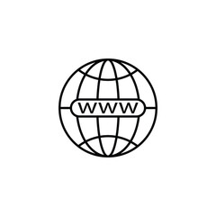 internet networking globe icon