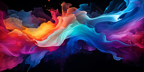 Abstract colorful Graphic motion on background, creative waves of gradient color smoke and liquid