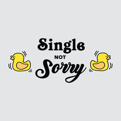 free vector duck and lettering design.