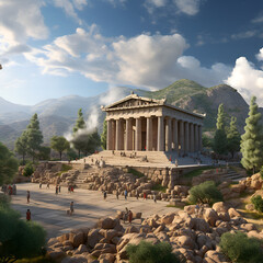 Fototapeta premium temple of apollo in delphi