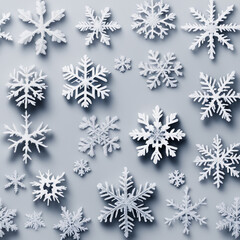 Obraz na płótnie Canvas set of snowflakes