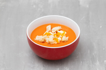 Traditional spanish salmorejo.
