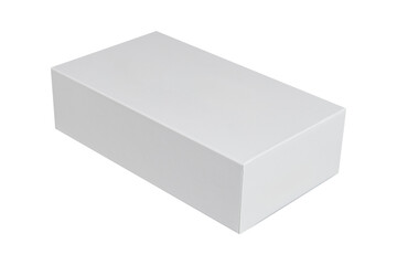 White cardboard box isolated on white background