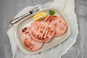 homemade burger grillet without bread