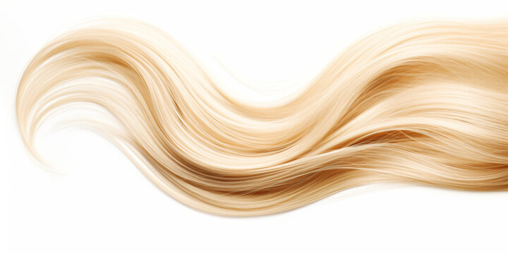 Blonde Haare isoliert auf wei&szlig;en Hintergrund 