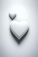 Obraz premium heart on a white background, generative AI