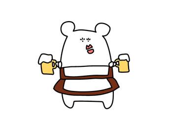 White bear in October festival 