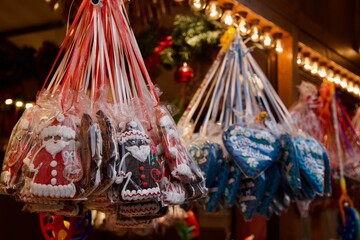 Heart Candy Cookies on a German Christmas Market