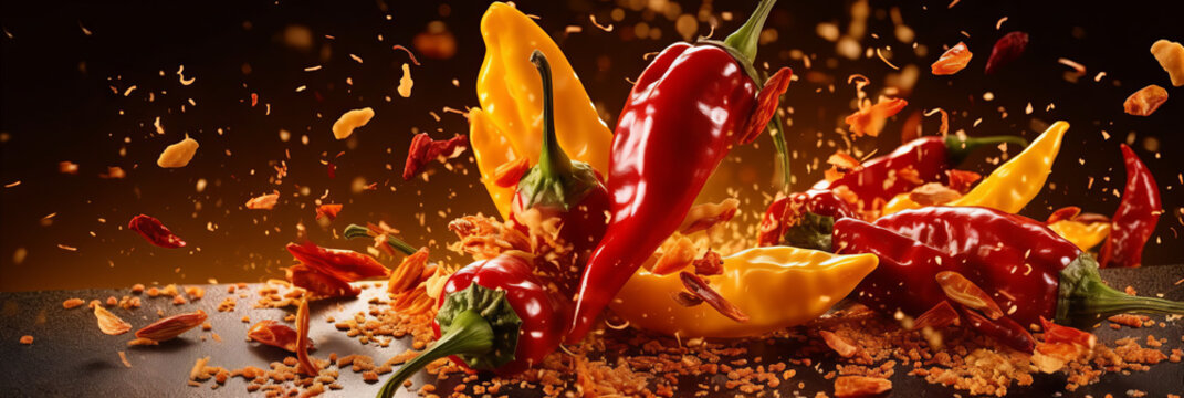 Product photography of hot chilli, chilly, foods, mock up