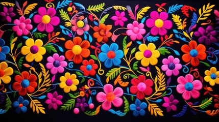 Fototapeta na wymiar Background photo of traditional mexican hispanic textile