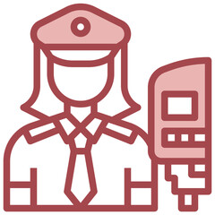 OFFICER filled outline icon,linear,outline,graphic,illustration