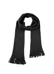 Black scarf on a white background.