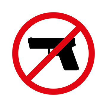 No gun sign icon symbol